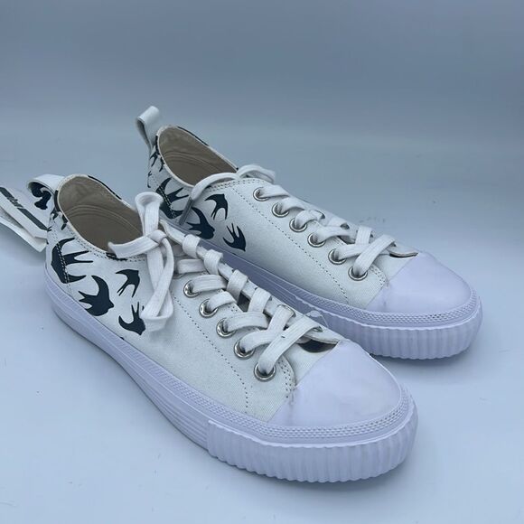 NWT McQ White Swallow Swarm Trainer Size 38 Unisex - Picture 2 of 13